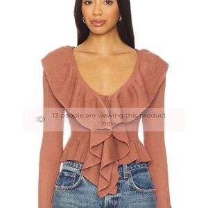 Elegant Ruffled dusty rose Top